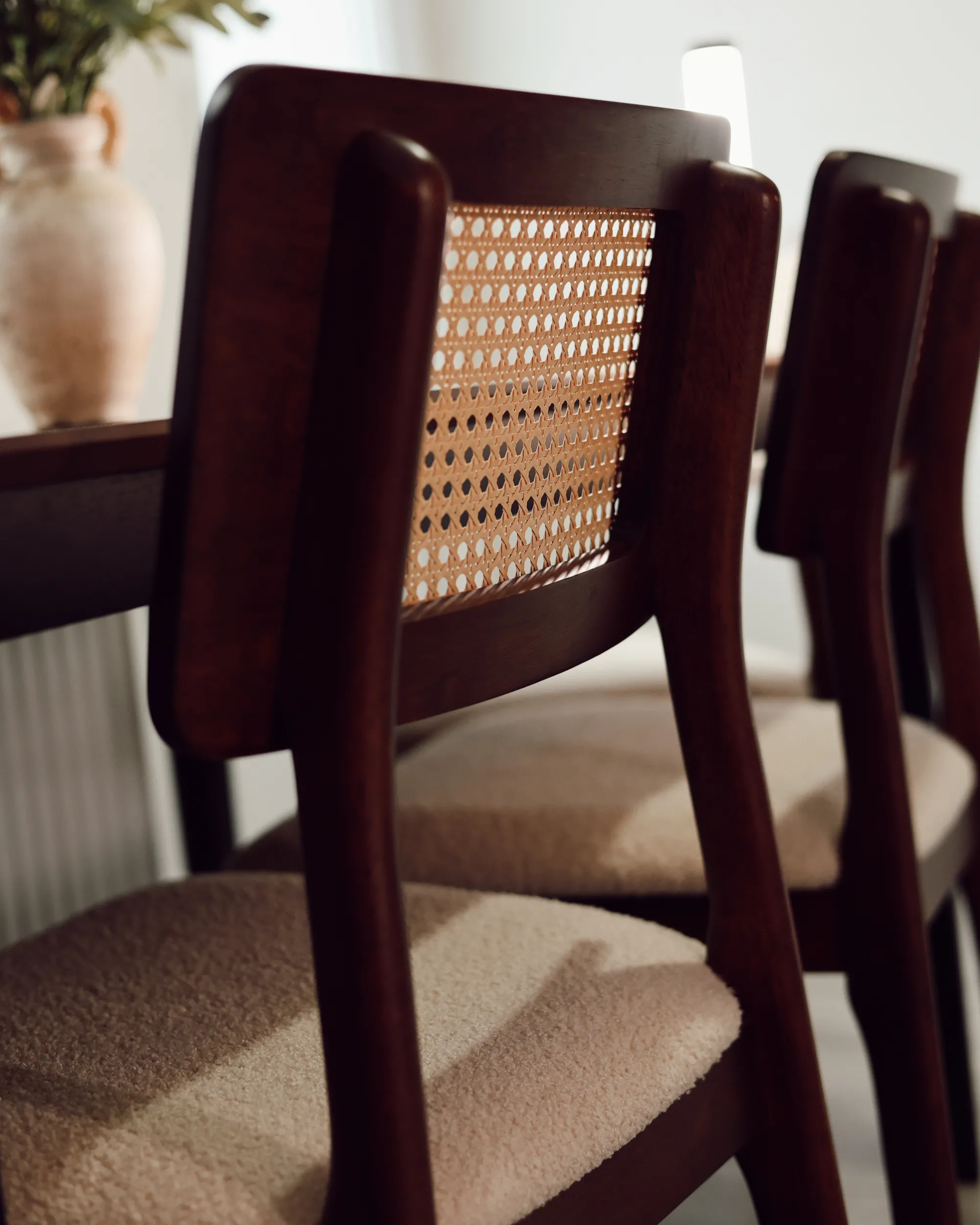 Set van 2 eetkamerstoelen EMBAR Hout Bruin