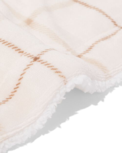 plaid sherpa à carreaux naturel 130x150