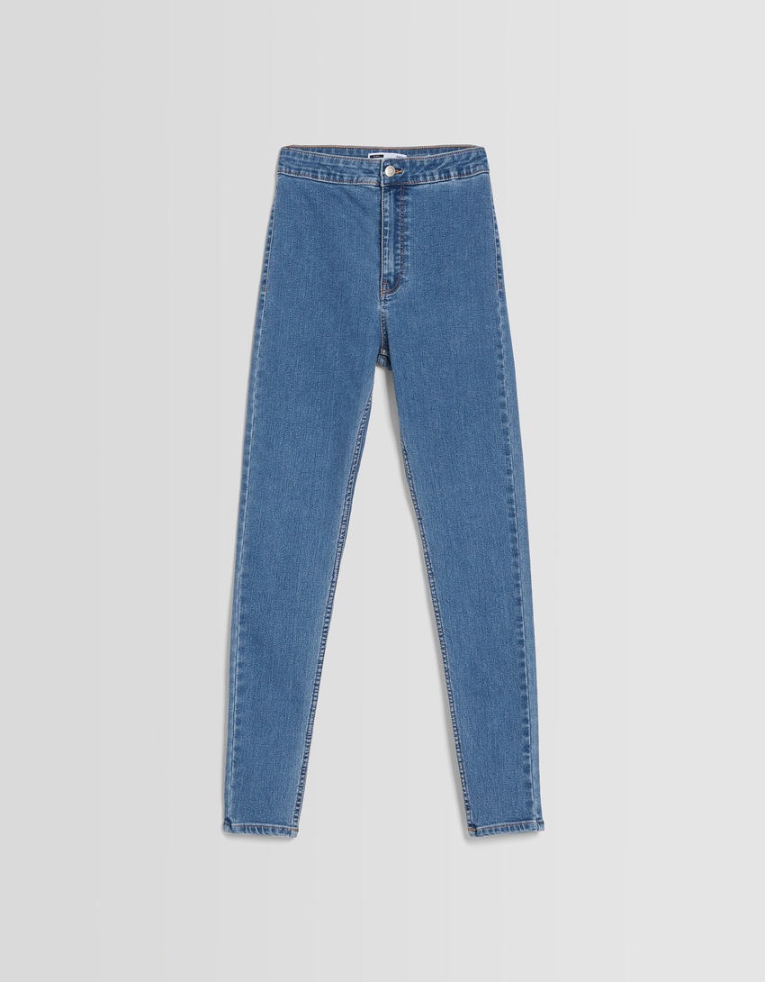 Calças legging jeans de cintura super alta