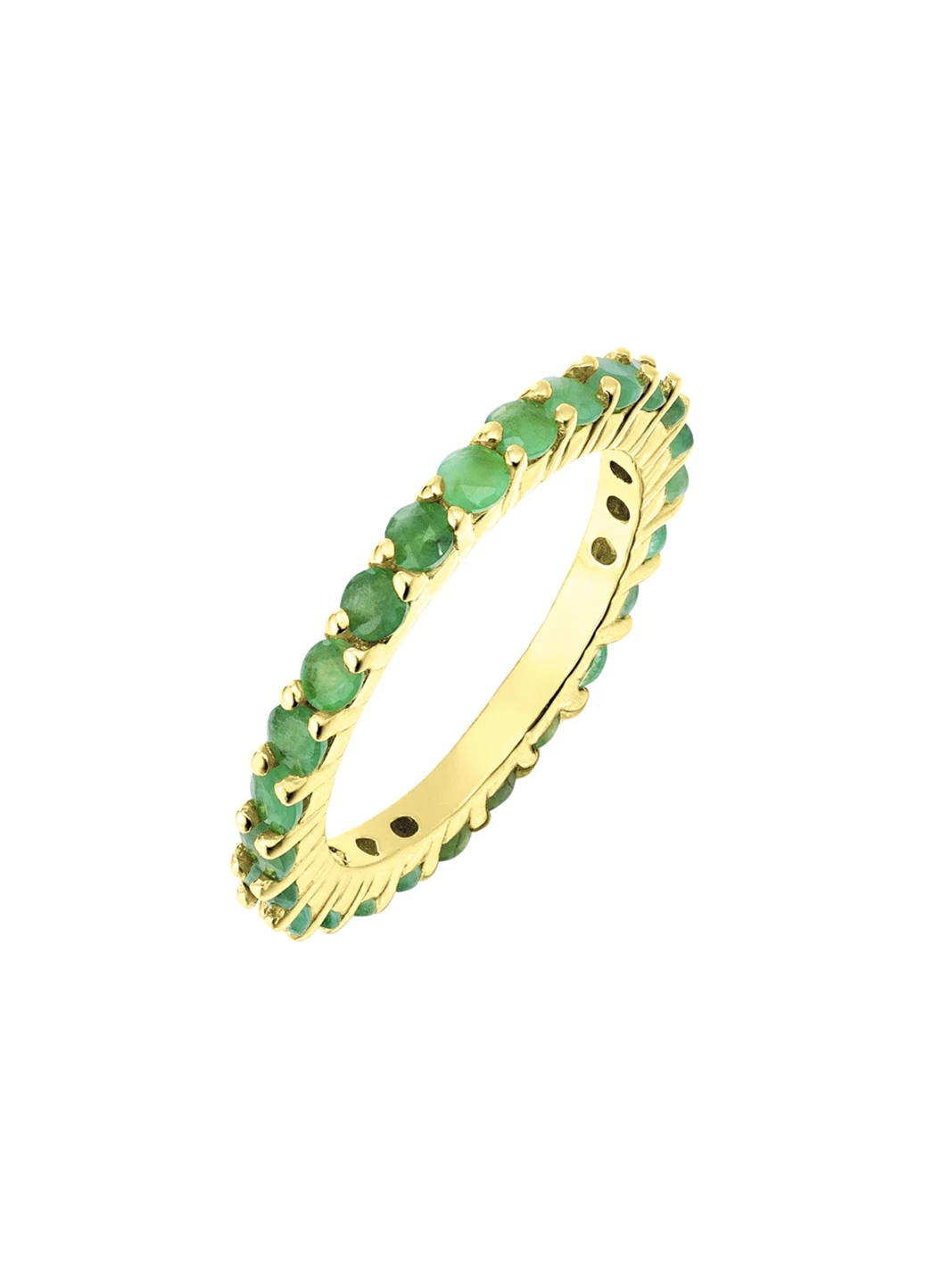 Memoire-Ring mit Smaragd