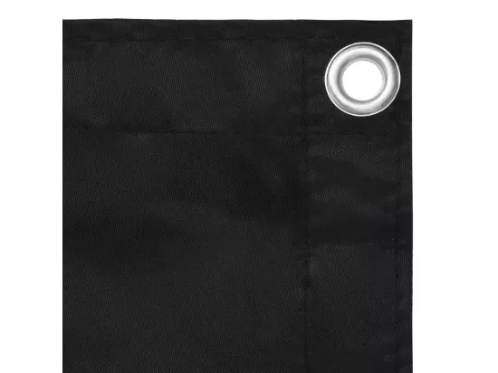 Écran de balcon Noir 90x600 cm Tissu Oxford