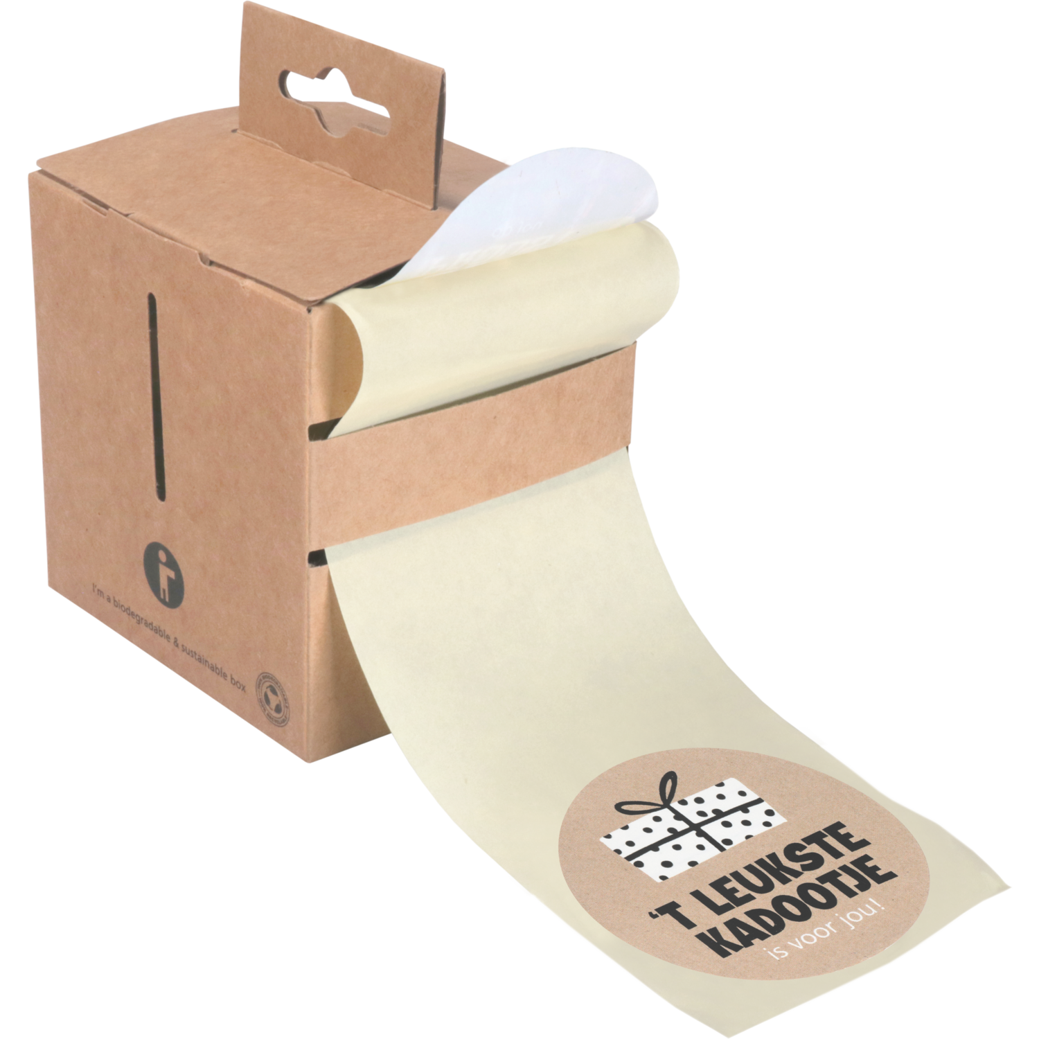 Etiket, Cadeauetiket, papier, ´t leukste kadootje is voor jou, ∅50mm,
