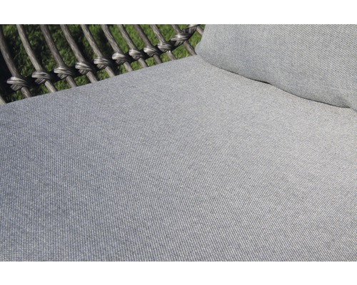 Tuinligstoel/tuinlounge-eiland Acamp 200 x 135 x 81 cm staal antraciet
