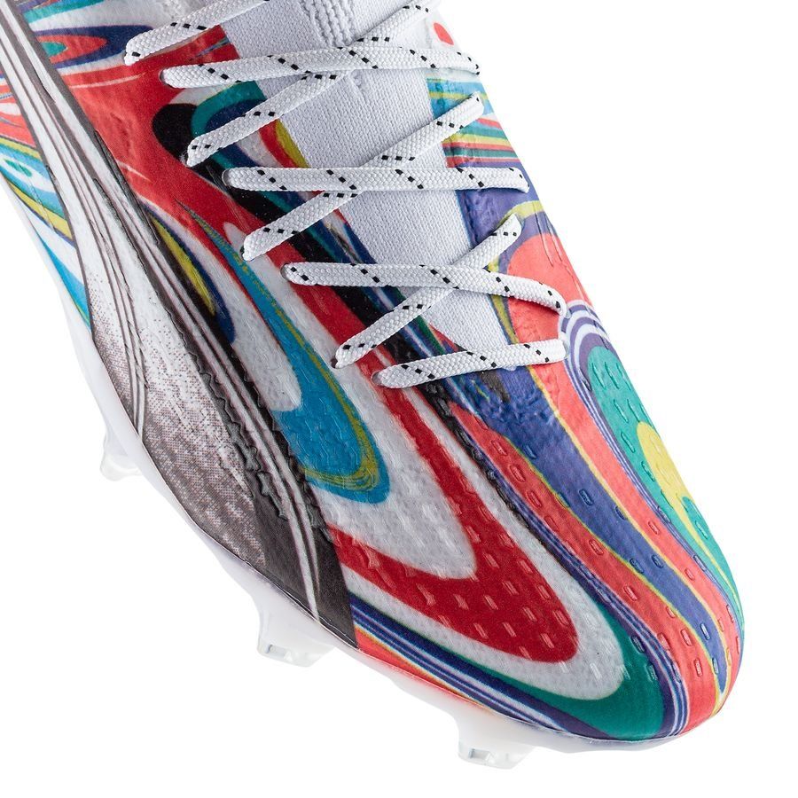 PUMA X Unisport Ultra Ultimate FG/AG Flags of the World - Blanc/Noir/Rouge/Vert ÉDITION LIMITÉE