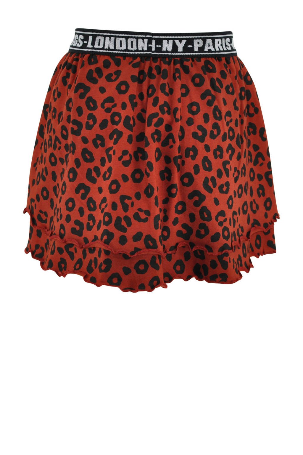 KIDDO rok Inge met panterprint zwart/rood