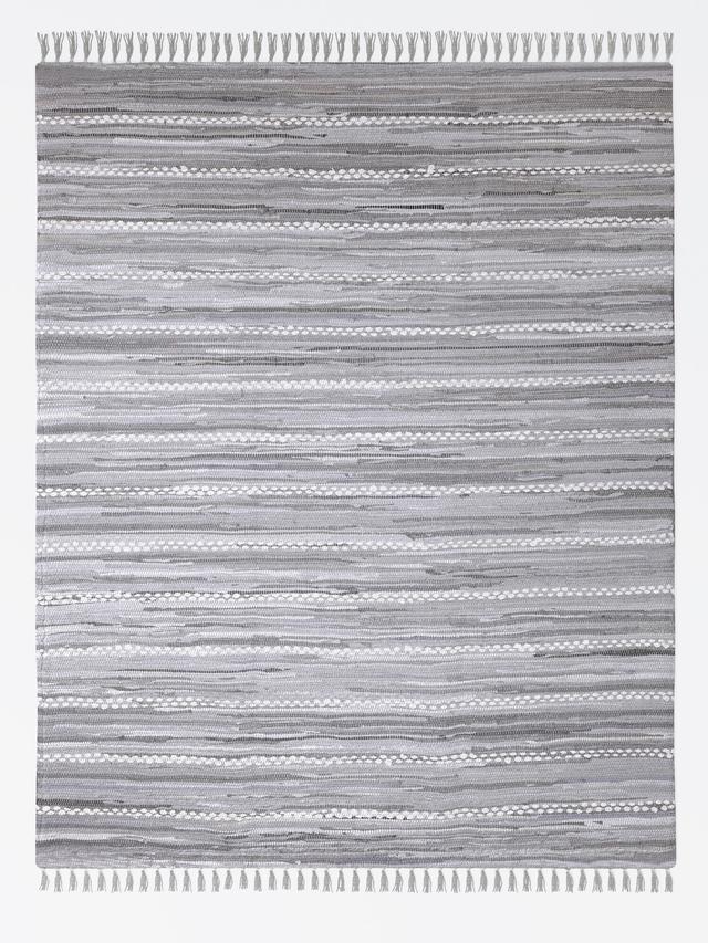 Streifenteppich mit Farbverlauf & Fransen, 230 x 160 cm