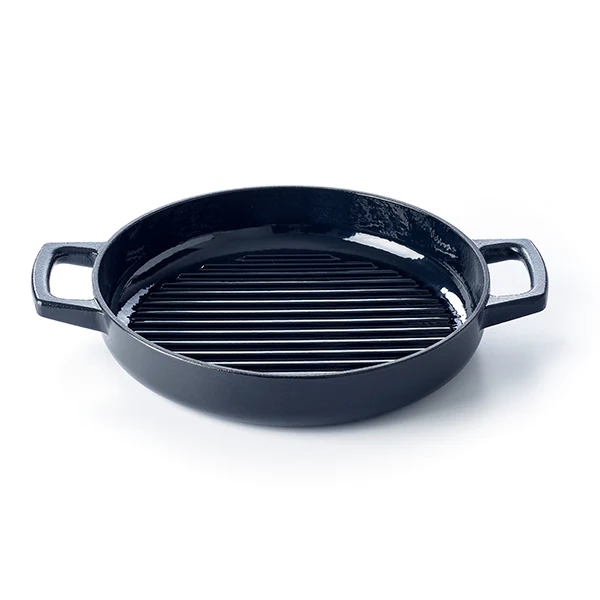 Poêle grill en fonte émaillée 28 cm Nori 3 L noir Beka
