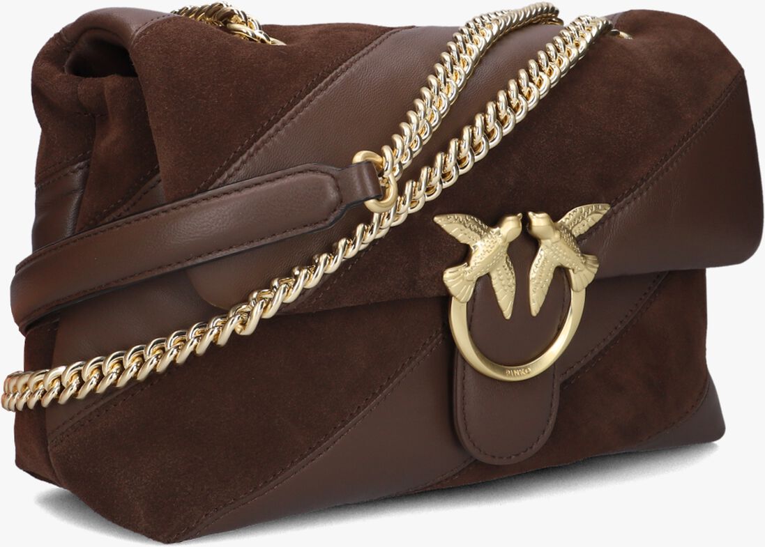 bruine pinko schoudertas love puff classic