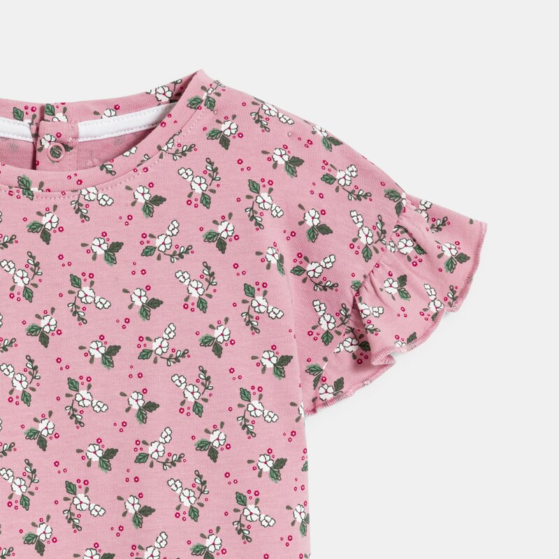 T-shirt flamants cœur rose bébé fille Rose