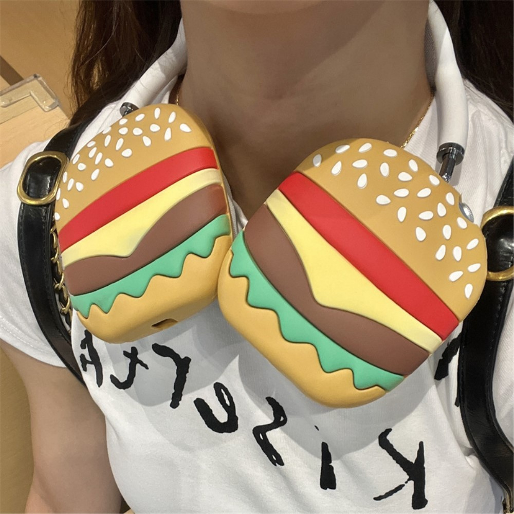 AirPods Max 3D Silikon Hülle Schutz Abdeckung - Burger