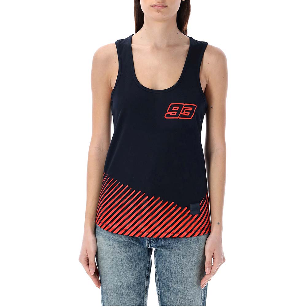 marc marquez - Débardeur femme Technical and Stripes Bleu / Rouge