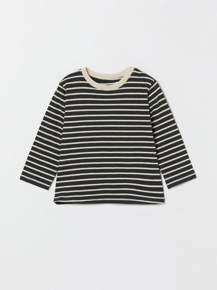 Conjunto de 2 camisetas de manga comprida lisas e estampadas - Terracota