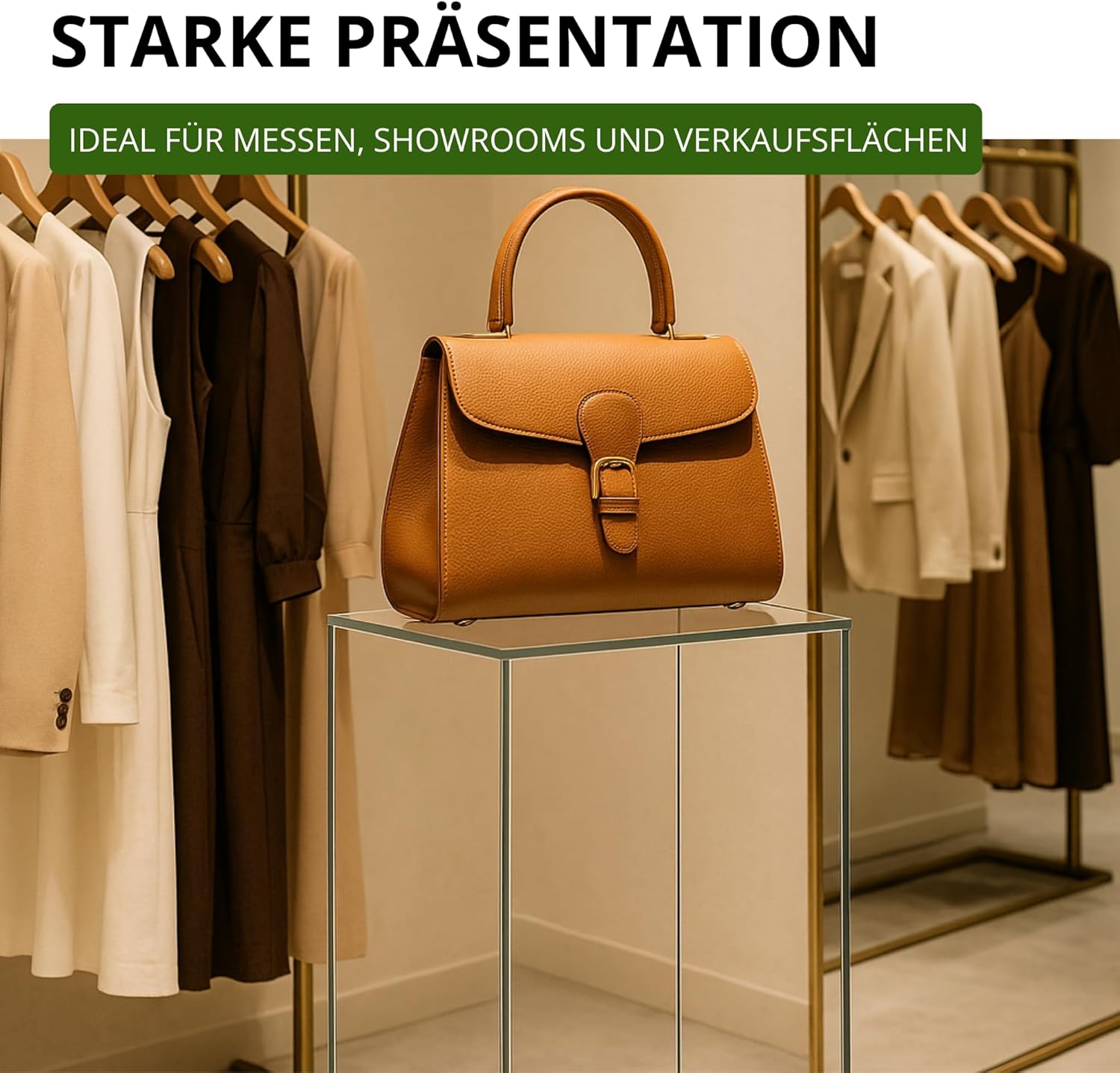 StarK® Acrylglas Dekosäule Premium Blumenständer [belastbar bis 30kg] Blumensäule,Pflanzenständer (Set)