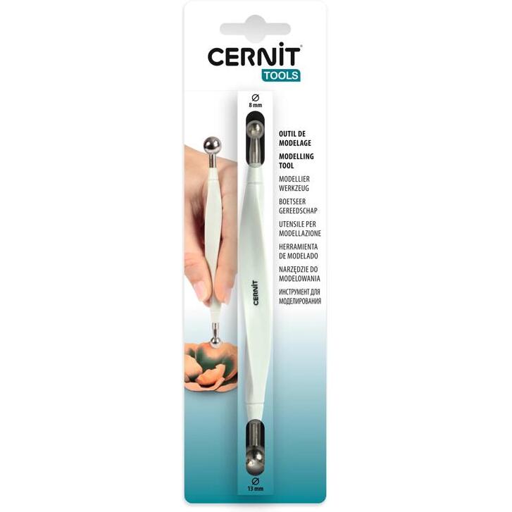 Cernit outil avec boules métal 13mm/8mm - Acier
