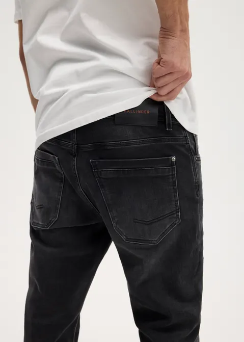 Heaton modern regular jeans zwart (ZWART)