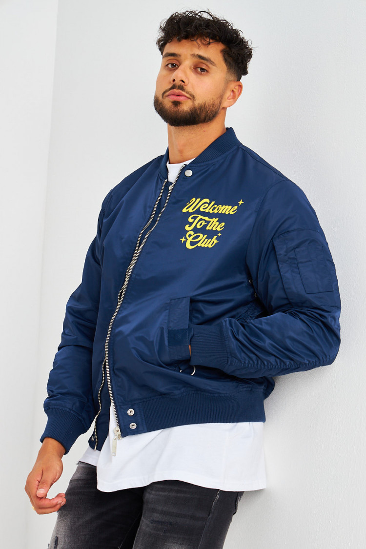 Bomber bleu marine Welcome to the Club