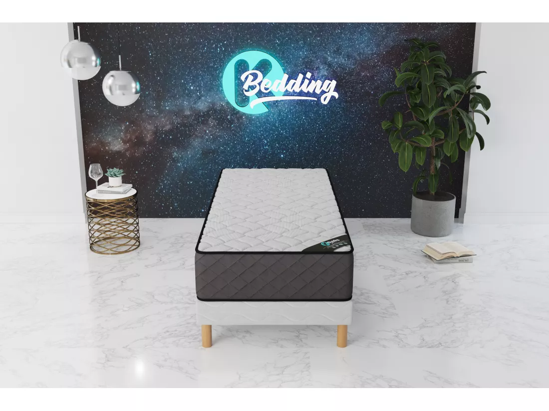 Ensemble matelas Hôtel Confort + sommier 90x190 hauteur 30cm