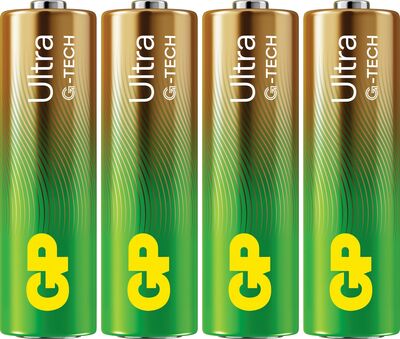 GP Ultra Alkaline G-TECH AA/LR6 Batterier Svanemerket 4-Pack