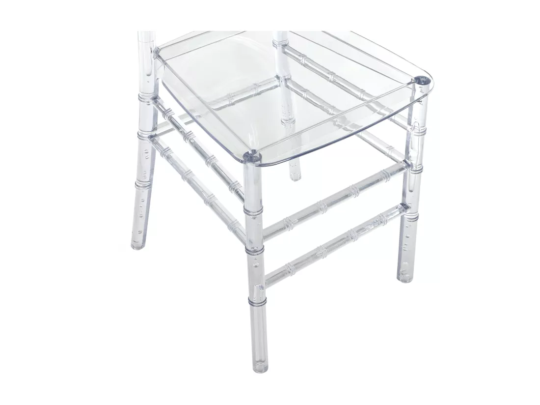 Lot de 2 chaises en polycarbonate plein - Cristal - AMALINE