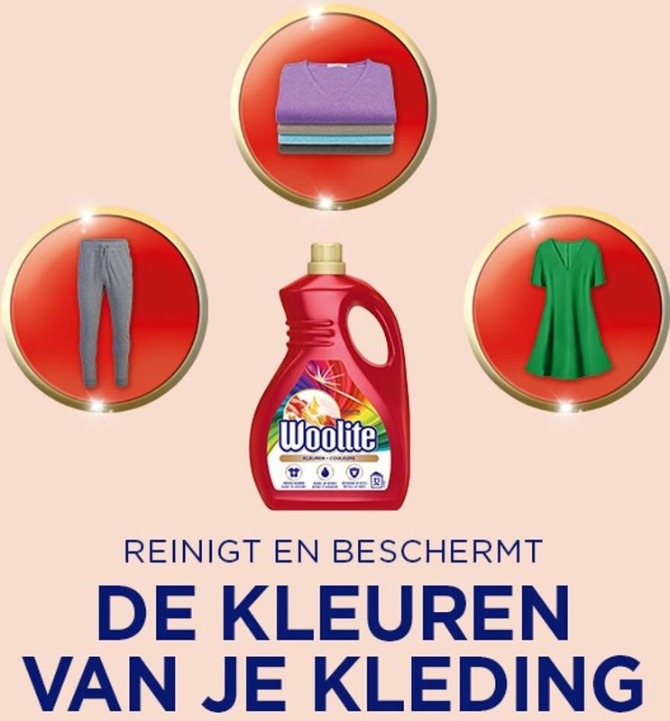 Woolite Vloeibaar Wasmiddel Gekleurde Was - 32 Wasbeurten - 1,9 liter