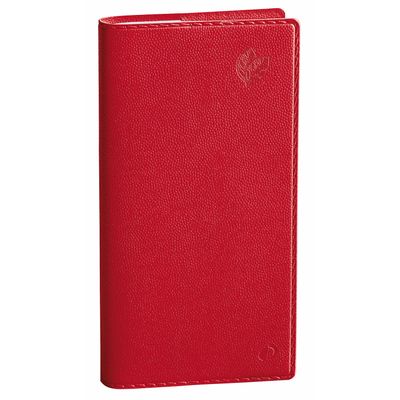 Agenda de poche Equology Italnote recyclé avec répertoire - 1 semaine sur 2 pages - 8,8 x 17 cm - rouge - Quo Vadis