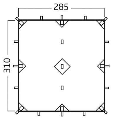 Tarp Nordisk Voss 9 PU Vert