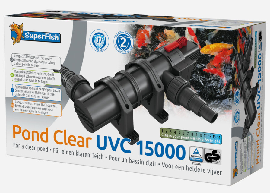 Pond clear UVC 15000. Compleet vijverfilter.