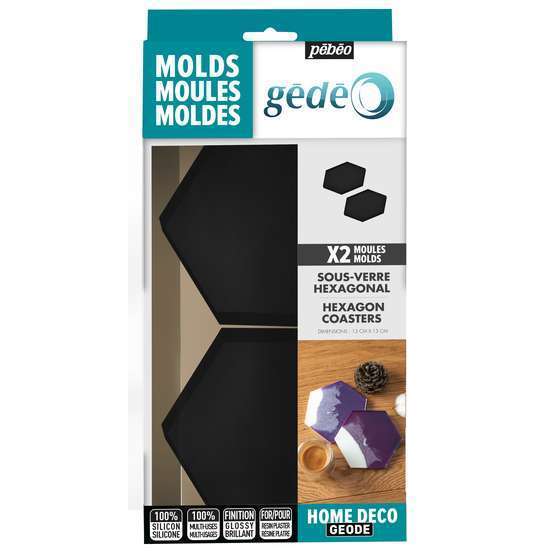 Kit deux moules dessous de verre hexagonaux