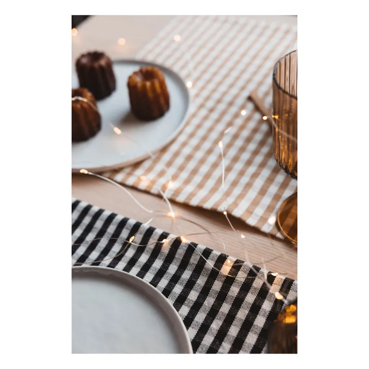 Gabrielle Paris Set de table Vichy | Camel