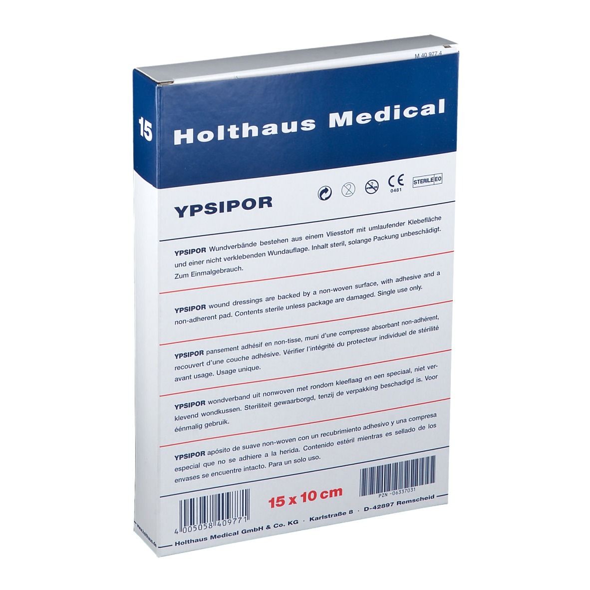 YPSIPOR Wundverband 10 cm x 15 cm