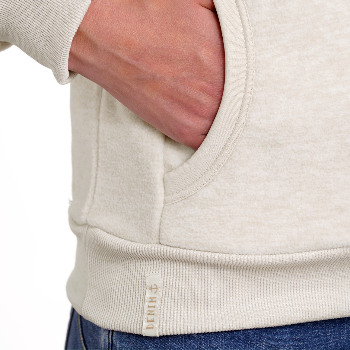 Gina Damen Hoodie aus Fleece creme