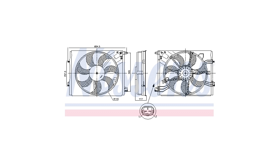 Ventilator, motorkøling