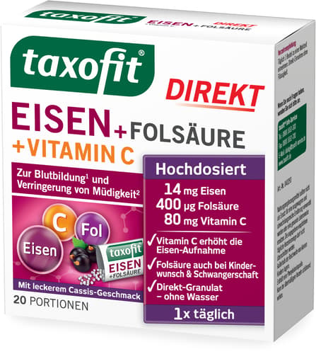 taxofit Eisen + Folsäure Direkt-Granulat