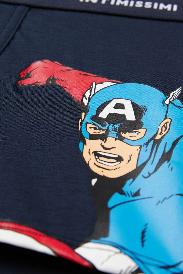 Cuecas boxer Marvel Capitão América em algodão Supima® Natural Fresh