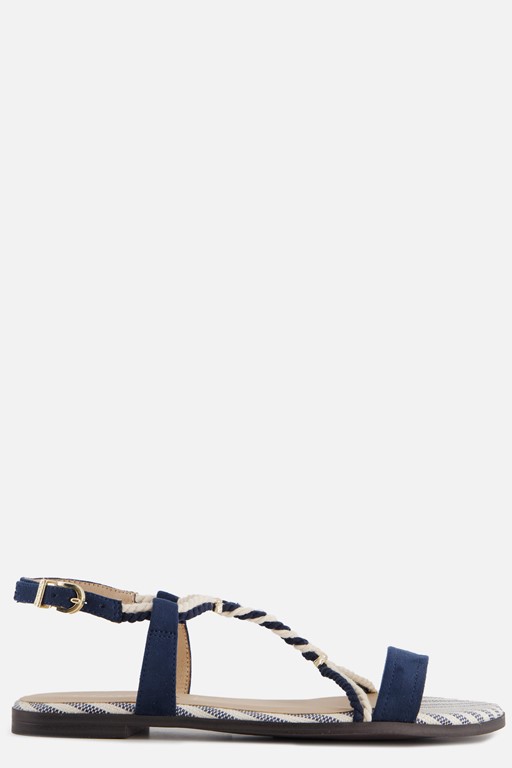 Tamaris Sandalen blauw Textiel