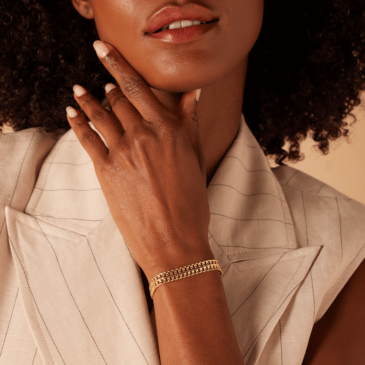 14 Karaat geelgouden armband gourmet