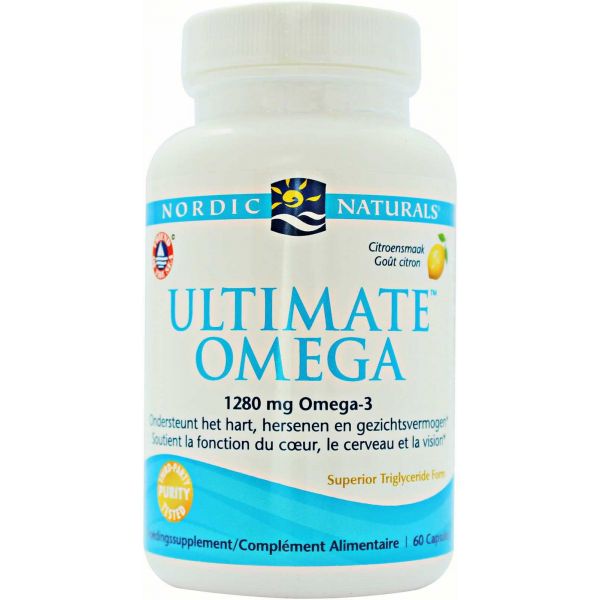 Nordic Naturals Ultimate Ómega 3 Limão 1280mg 60 Cápsulas