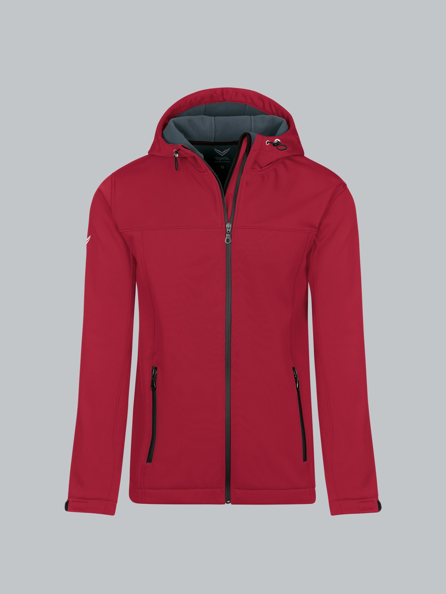 Klassische Softshell–Kapuzenjacke Rubin