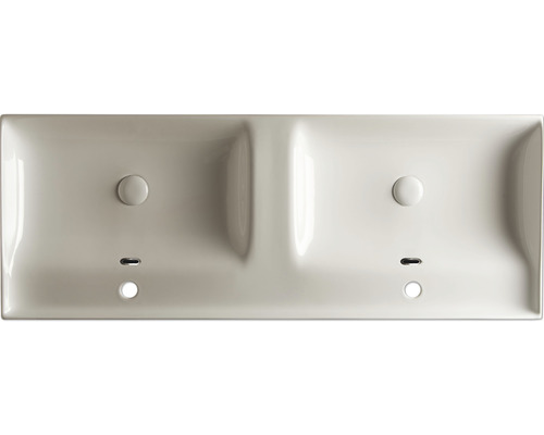 Jungborn dubbele wastafel NOVE 121 x 46 cm wit glanzend