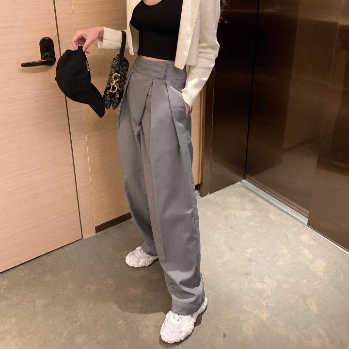 Okalpis - Wijde pantalon met hoge taille