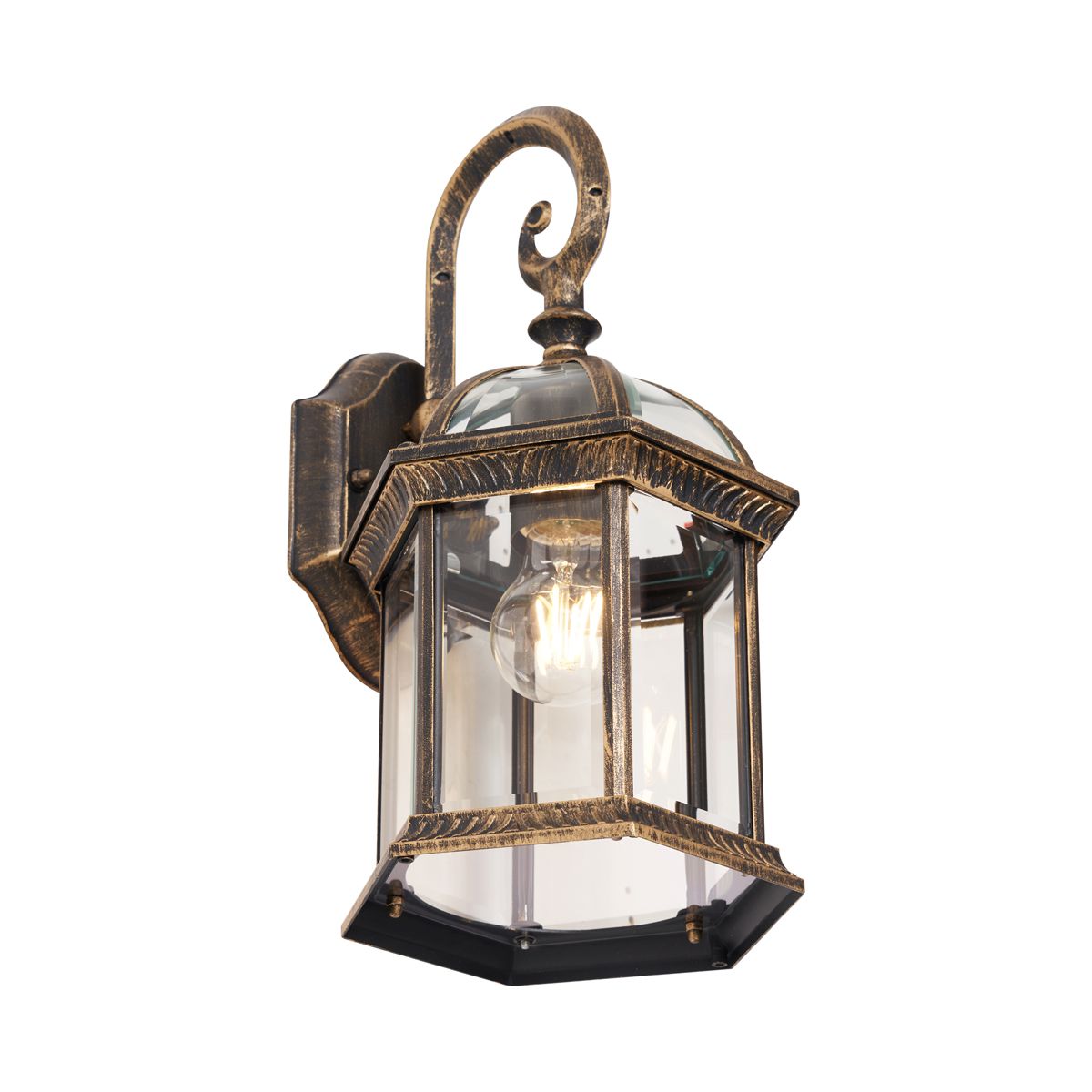 Klassieke buiten wandlamp antiek goud IP44 - Glasgow
