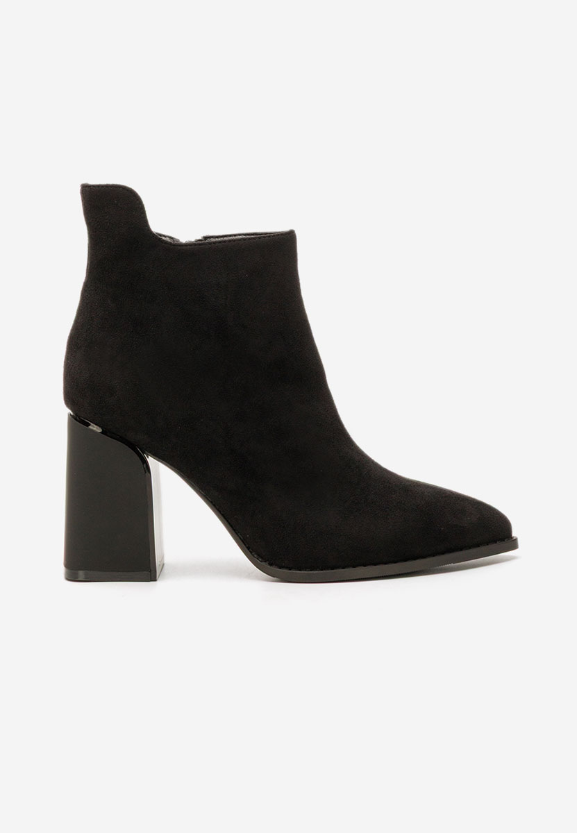 Bottines à gros talon noires Savrina