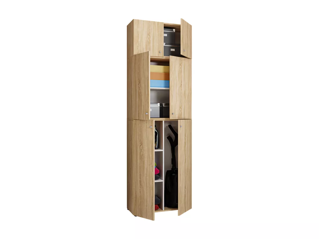 Armoire à balais en bois Armoire de nettoyage Lona A