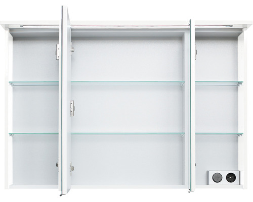 Pelipal xpressline 3261 spiegelkast, 105 x 16 x 72 cm, wit, 3-deurs, LED