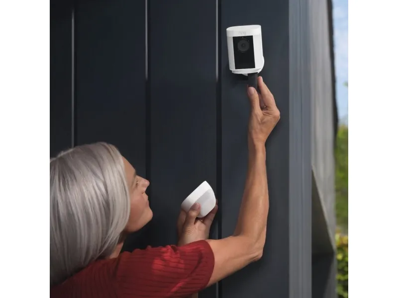 Ring Spotlight Cam Pro Battery - Netværksovervågningskamera - udendørs - vejrfast - farve (Dag/nat) - 1080p - audio - trådløs - WiFi