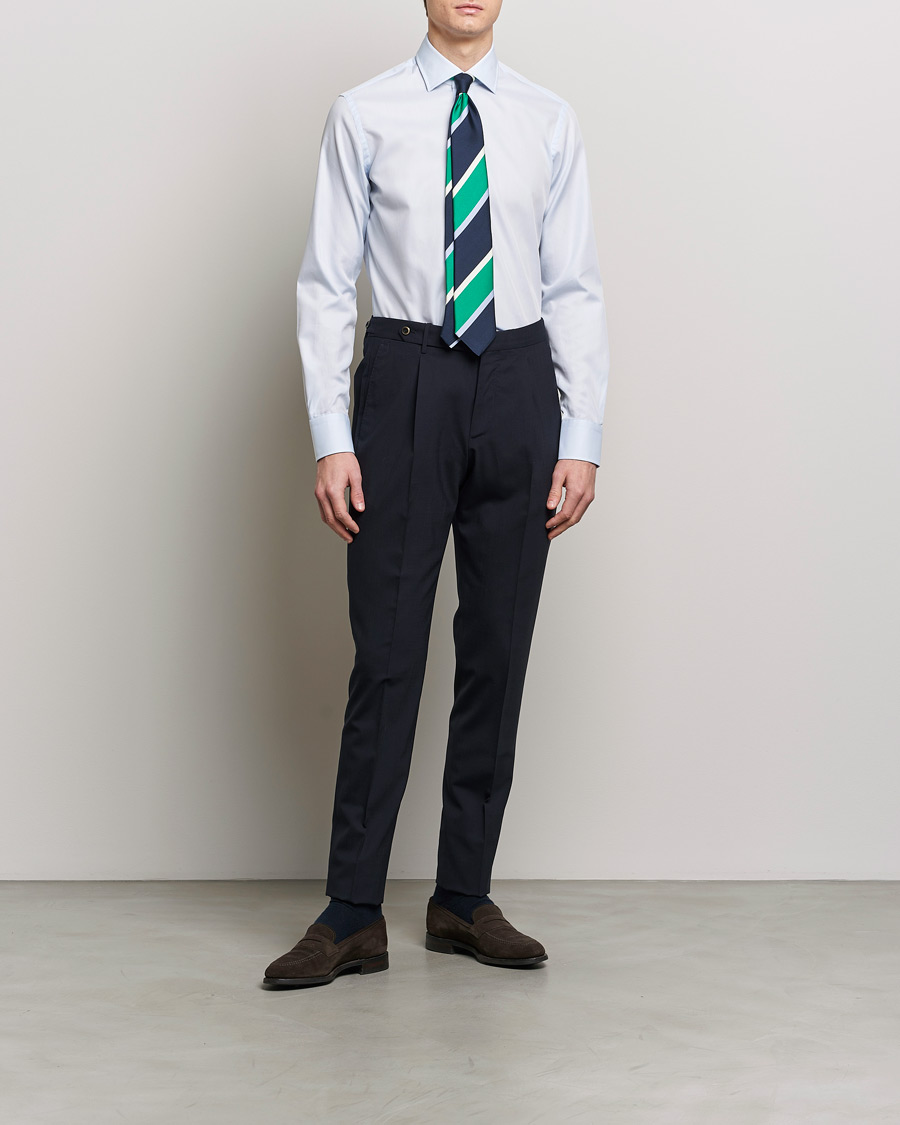 Grigio Cotton Twill Dress Shirt Light Blue