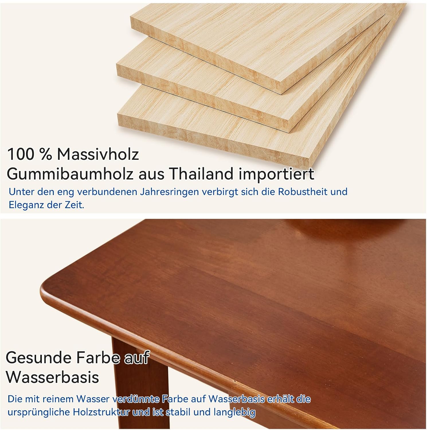 Schreibtisch aus Massivholz, Kleiner Bürotisch mit Schubladen, 100 x 50 x 75 cm, Computertisch mit Stauraum und Kleiderstange für das Home Office, Rustikales Braun YD-WD01H