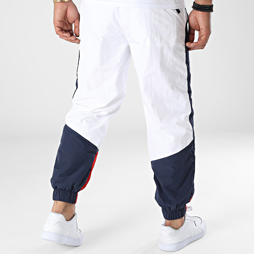 Pantalon Jogging A Bandes Archive 3493 Banc Bleu Marine Rouge