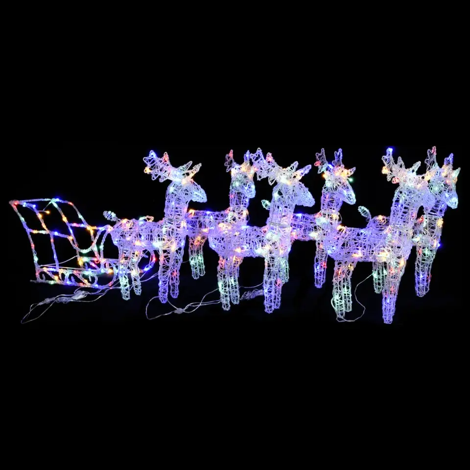 vidaXL - Rendieren En Slee Kerstversiering - Multicolour