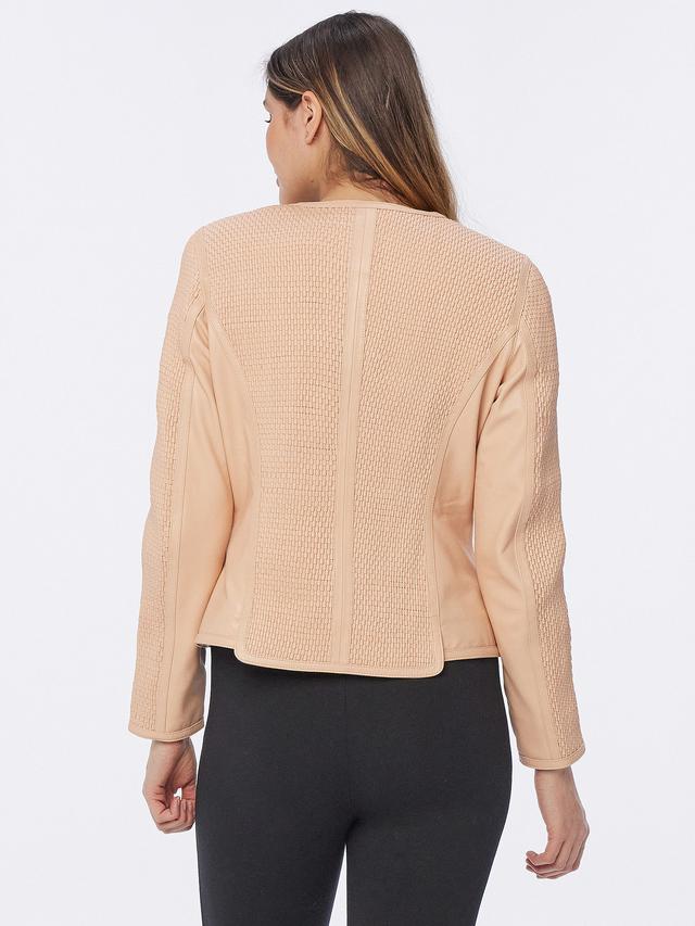 Lederjacke Flechtoptik